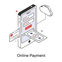 Trendy Online Payment vector