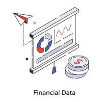 datos financieros de moda vector