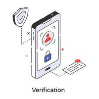 Trendy Verification Concepts vector