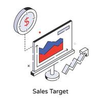 Trendy Sales Target vector