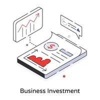Trendy Business Investment vector