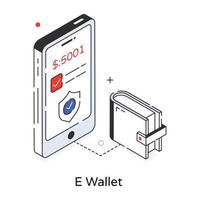 Trendy E Wallet vector