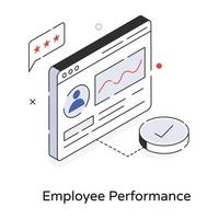 Trendy Employee Performance vector