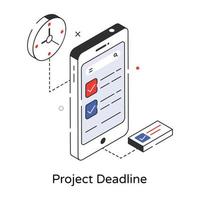 Trendy Project Deadline vector