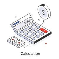 Trendy Calculation Concepts vector