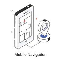 Trendy Mobile Navigation vector