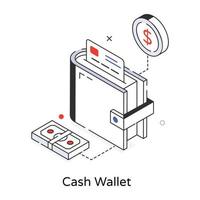 Trendy Cash Wallet vector