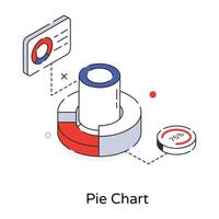 Trendy Pie Chart vector