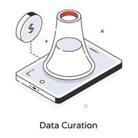 Trendy Data Curation vector