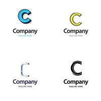 Letter C Big Logo Pack Design Creative Modern logos design for your business vector