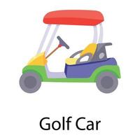 Trendy Golf Car vector