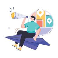 Trendy Mail Location vector
