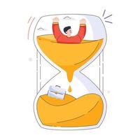 Trendy Work Deadline vector