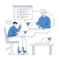 Trendy Website Coding vector