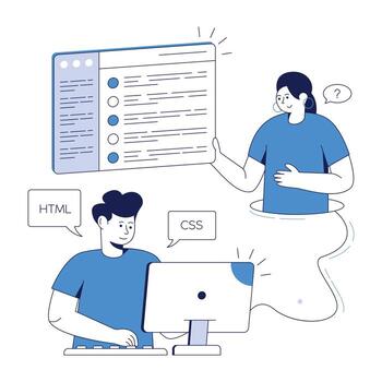 conceptos de programación de moda vector