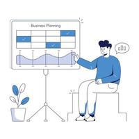 Trendy Business Planning vector