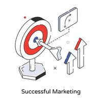 Trendy Successful Marketing vector