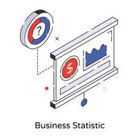 Trendy Business Statistic vector