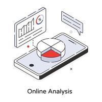 Trendy Online Analysis vector