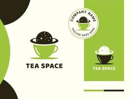 Coffee space logo design template and logo background design vector