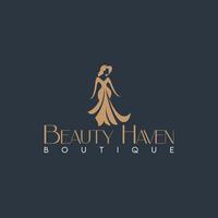 Beauty Haven logo, boutique logo, fashion, minimalist and business logo design. vector