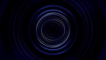 Loop center radial blue ring abstract background video
