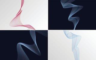 modern wave curve abstract presentation background Pack vector