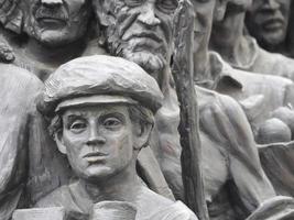 ROME, ITALY - NOVEMBER 25, 2022, migrants monument sculpture in Vatican place St. Peter's Square in Rome photo