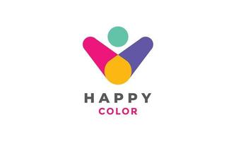 Logo minimalis success color vector