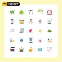 Universal Icon Symbols Group of 25 Modern Flat Colors of close support design rating happy Editable Vector Design Elements