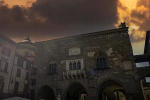 Bergamo piazza maggiore place view photo