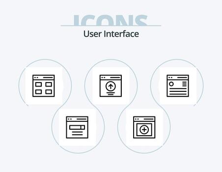 paquete de iconos de línea de interfaz de usuario 5 diseño de iconos. derecho. comunicación. usuario. interfaz vector