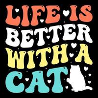 diseño de camiseta de gato gratis, mejores camisetas de gato, camiseta de vector de gato, camiseta de gato de moda