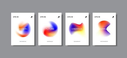 Unique modern A4 abstract gradient vector trend for cover, marketing template, bussines poster, Abstract color gradient, modern blurred background, and film grain texture