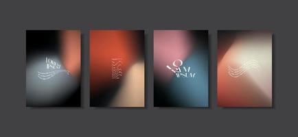 Unique modern A4 abstract gradient vector trend for cover, marketing template, bussines poster, Abstract color gradient, modern blurred background, and film grain texture