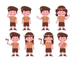 Scout kids illustration vector