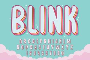 decorative blink alphabet vector