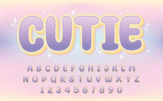 decorative cute alphabet vector