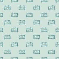 Chess clock engraved seamless pattern. Retro watch for chess game in hand drawn style. Sketch texture for fabric, wallpaper, textile, print, title, wrapping paper. Vector illustration.