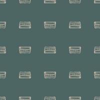 Chess clock electric engraved seamless pattern. Retro watch for chess game in hand drawn style. Sketch texture for fabric, wallpaper, textile, print, title, wrapping paper. Vector illustration.