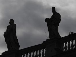 saint peter basilica rome view of statue detail silhouette photo