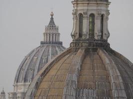 rome house roof and church dome cityscape roofdome view panorama saint peter dome photo