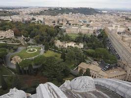 saint peter basilica rome view from rooftop vatican gardens photo