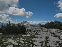 mount piana dolomites mountains first world war paths trench foxhole photo