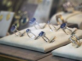 gold jewels in ponte vecchio florence shops photo