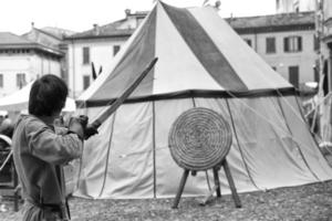 medieval archer shooting photo