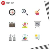 9 Creative Icons Modern Signs and Symbols of mask case search business painting Editable Vector Design Elements