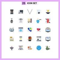 Set of 25 Modern UI Icons Symbols Signs for flame light truck tooth implanting Editable Vector Design Elements