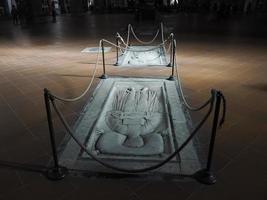 medieval tomb inside santa croce church florence photo