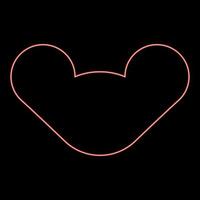 Neon wing nuts butterfly hand tightening Female screw Hardware red color vector illustration image flat style